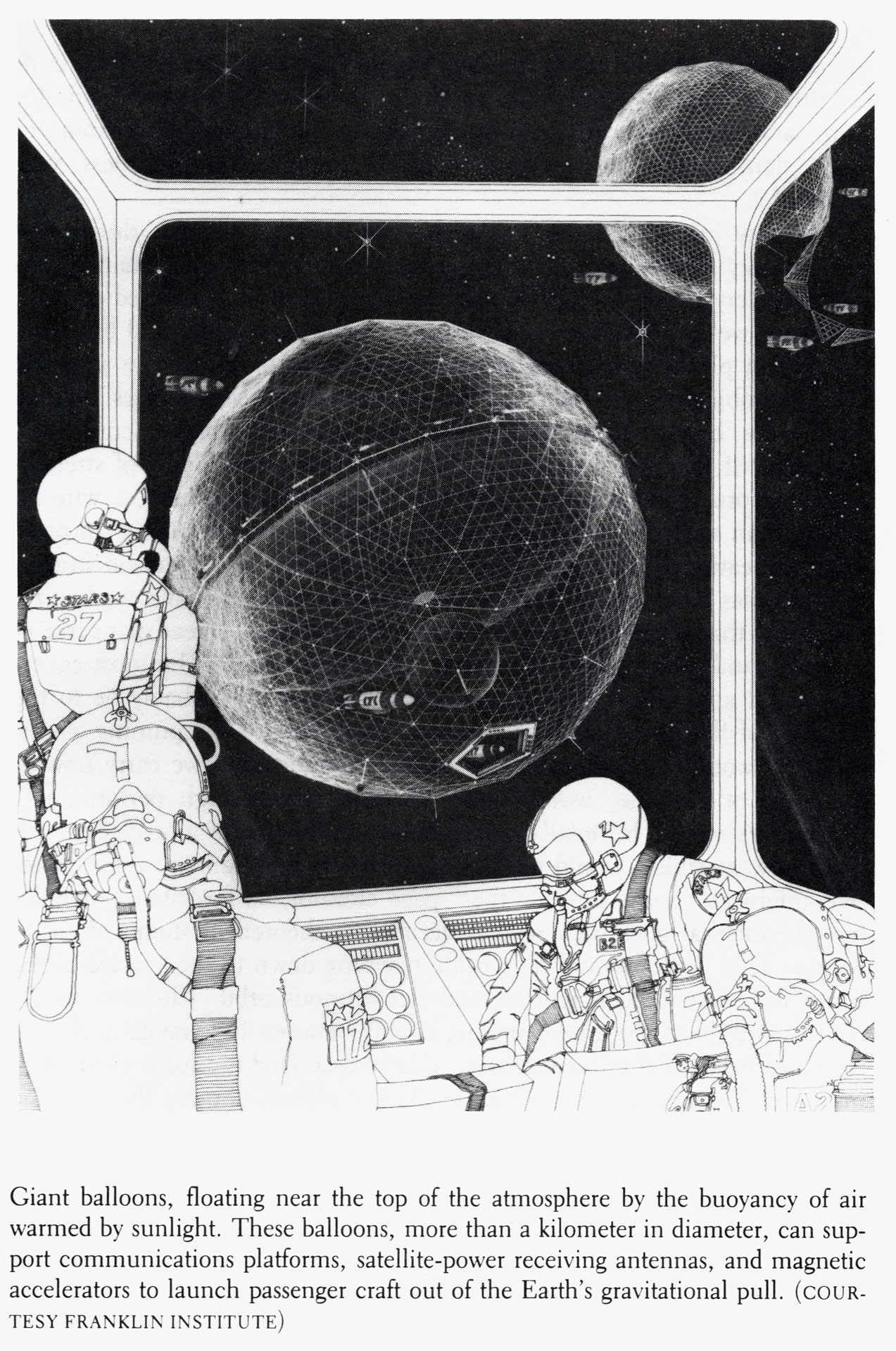 Franklin Research Institute Concept Art for STARS. From Gerard K. O'Neill's 1981 book 2081