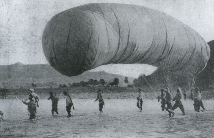 Russian balloon at the battle of Liaoyang