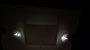 this photo sucks but the machine is projecting a dark image